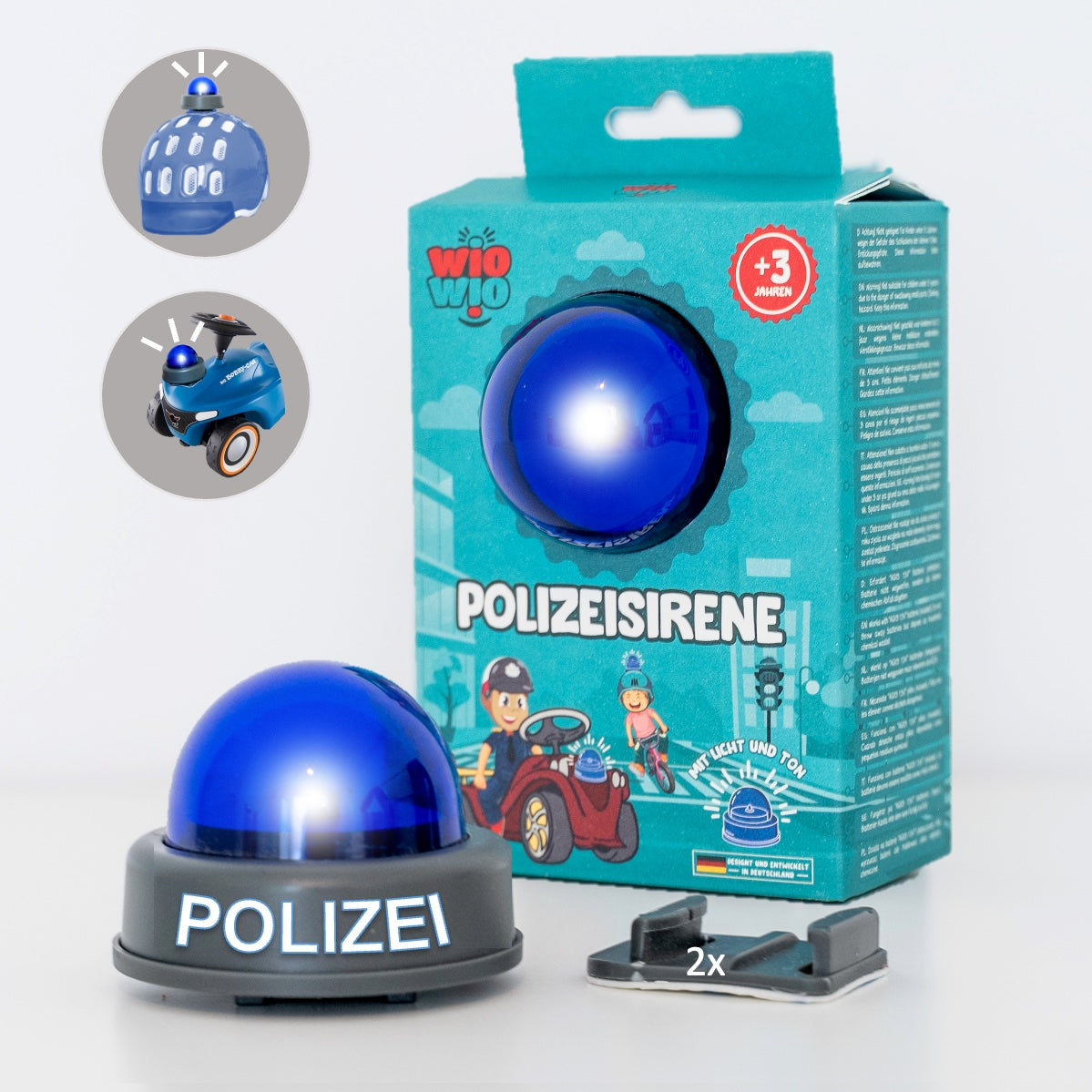 polizeisirene kinderfahrrad Spielzeug Polizei Sirene